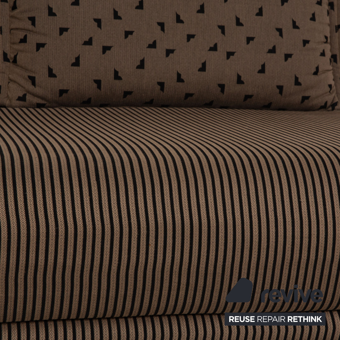 Ligne Roset Multy Fabric Sofa Gray Three Seater Couch Function Sleep Function