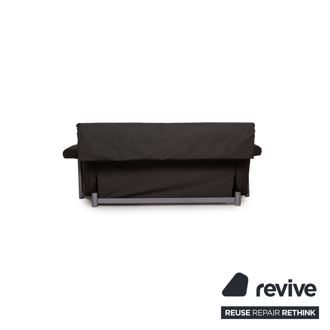 Canapé trois places Multy de Ligne Roset en tissu gris avec fonction convertible et accoudoirs
