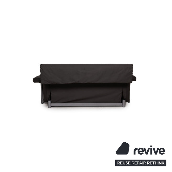 Canapé trois places Multy de Ligne Roset en tissu gris avec fonction convertible et accoudoirs