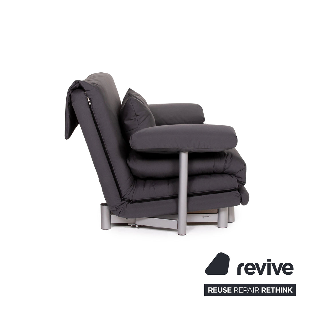 ligne roset Multy Stoff Sofa Grau Dreisitzer Liegefunktion Schlaffunktion Gestell Grau inkl. Armlehnen