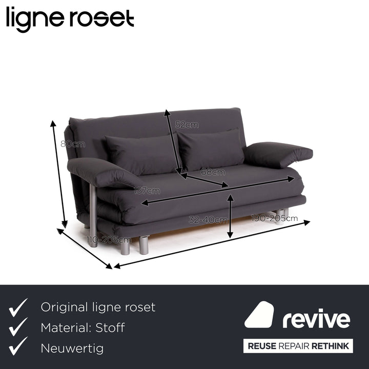 ligne roset Multy fabric sofa gray three-seater reclining function #14239
