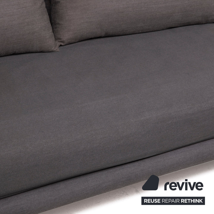 Ligne Roset Canapé en Tissu Multy Gris Trois Places Fonction Couchage
