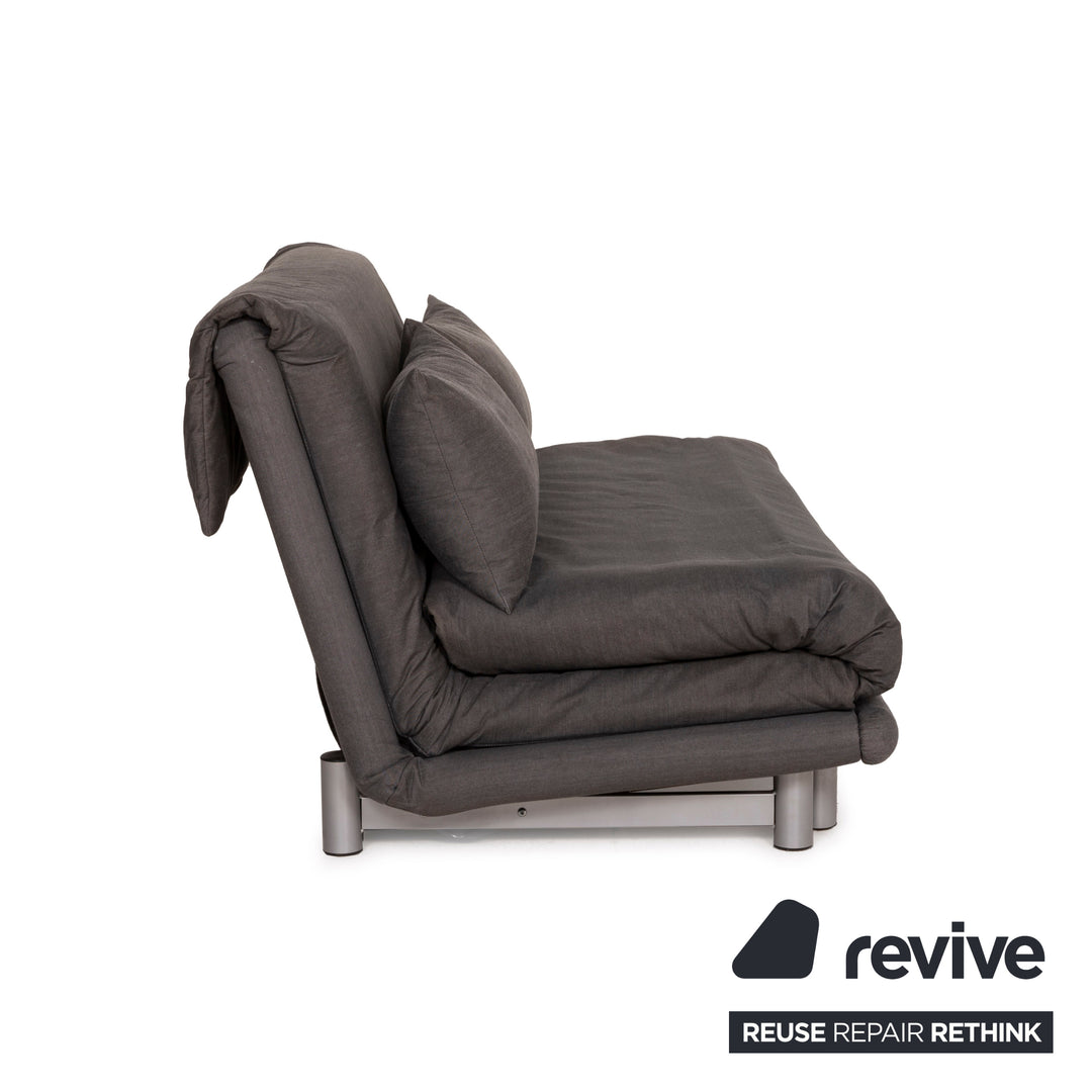 Ligne Roset Canapé en Tissu Multy Gris Trois Places Fonction Couchage