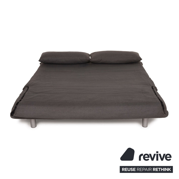 Ligne Roset Canapé en Tissu Multy Gris Trois Places Fonction Couchage