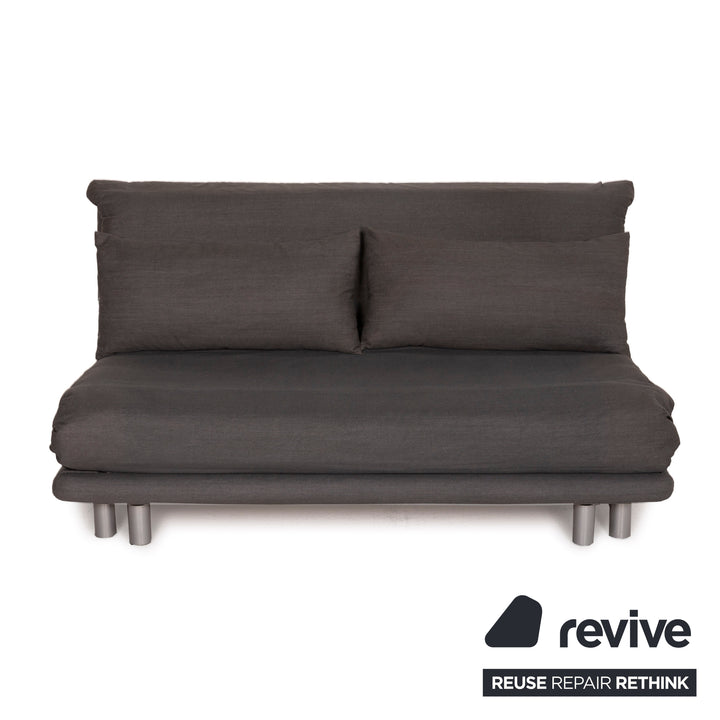 Ligne Roset Canapé en Tissu Multy Gris Trois Places Fonction Couchage