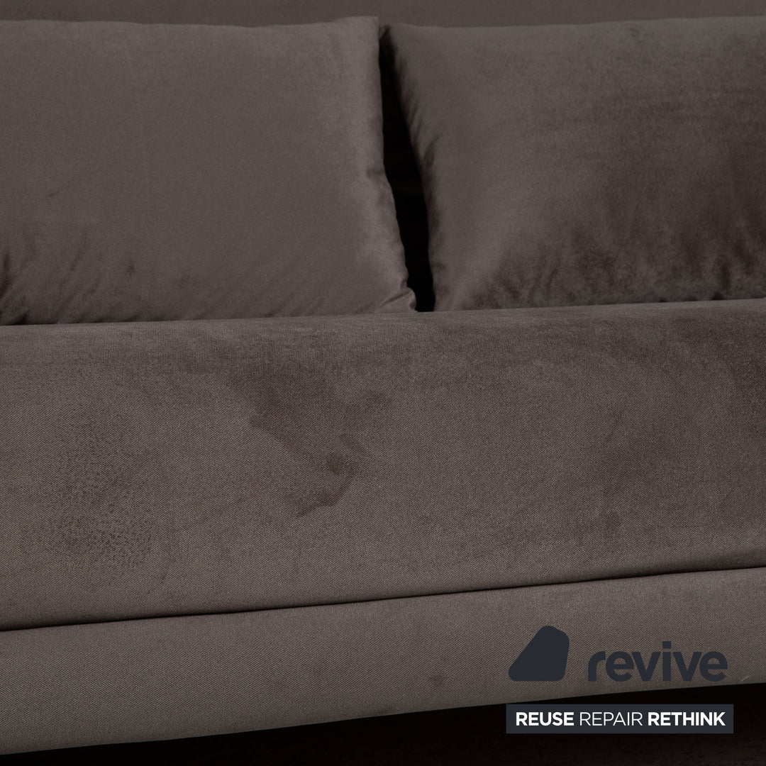 ligne roset Canapé en tissu Multy Canapé-lit gris Canapé 3 places avec fonction sommeil