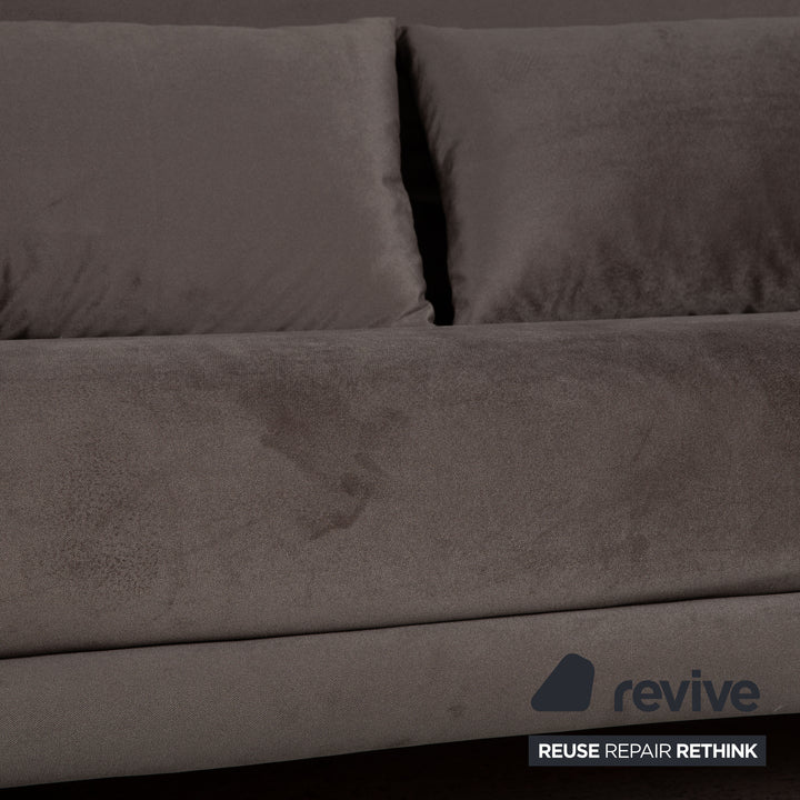 ligne roset Canapé en tissu Multy Canapé-lit gris Canapé 3 places avec fonction sommeil
