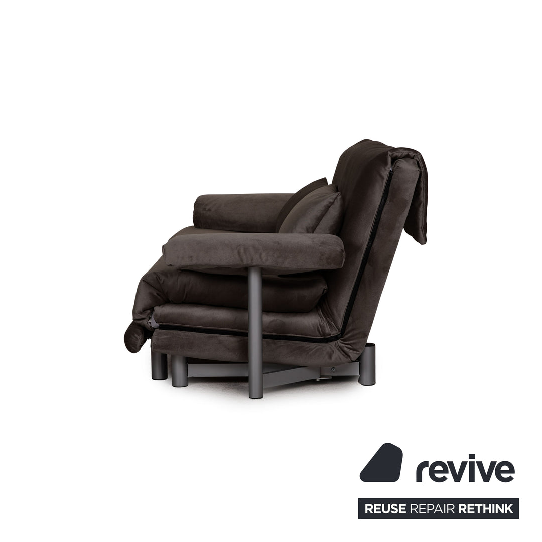ligne roset Canapé en tissu Multy Canapé-lit gris Canapé 3 places avec fonction sommeil