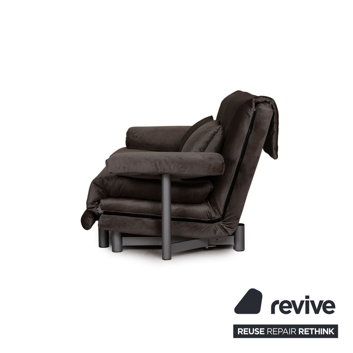 ligne roset Canapé en tissu Multy Canapé-lit gris Canapé 3 places avec fonction sommeil