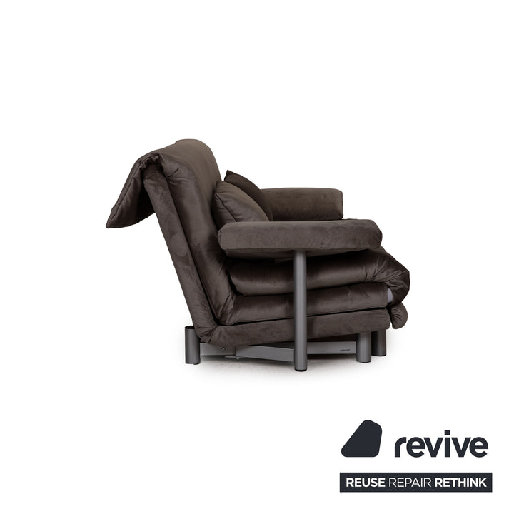ligne roset Canapé en tissu Multy Canapé-lit gris Canapé 3 places avec fonction sommeil