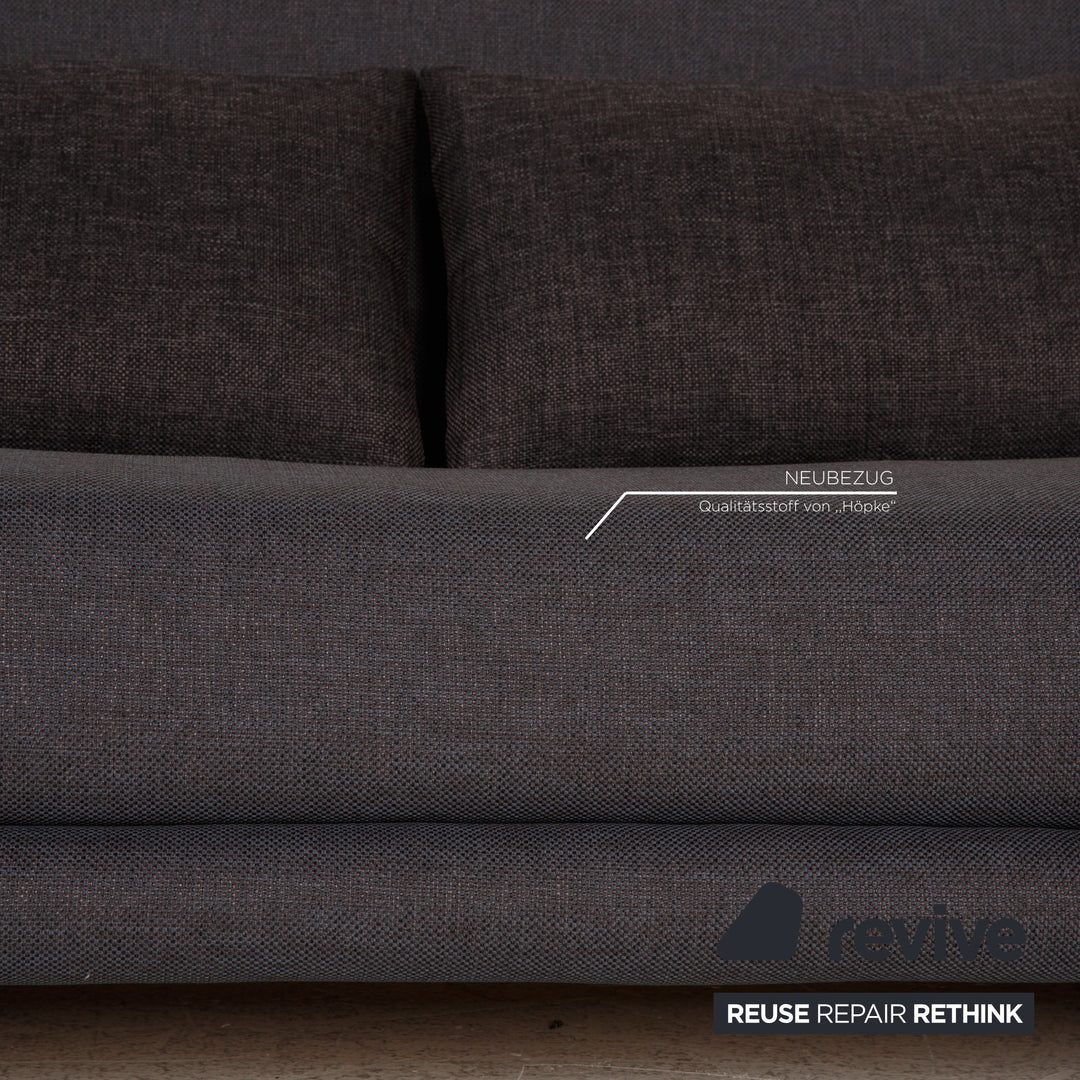 ligne roset Canapé en tissu Multy canapé gris 3 places fonction sommeil canapé