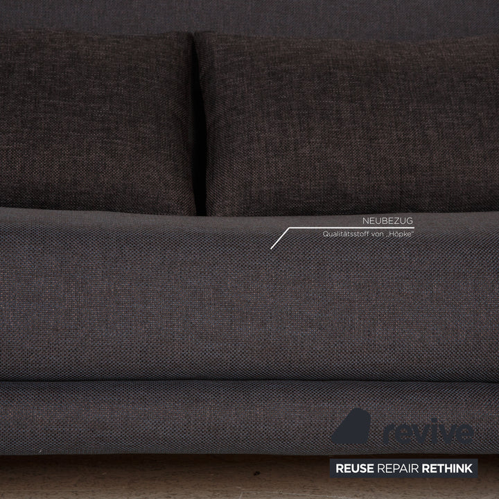 ligne roset Canapé en tissu Multy canapé gris 3 places fonction sommeil canapé
