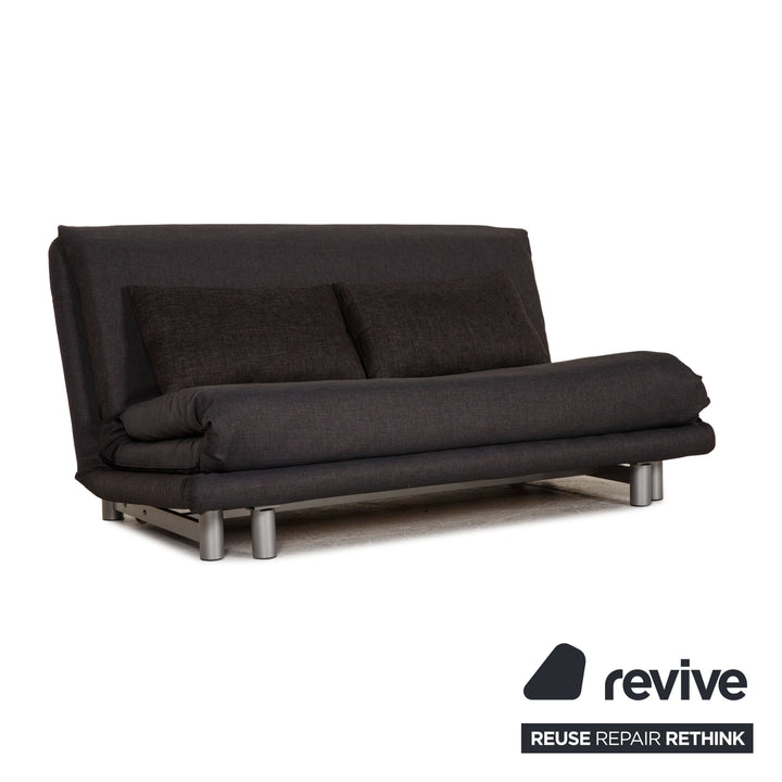 ligne roset Canapé en tissu Multy canapé gris 3 places fonction sommeil canapé