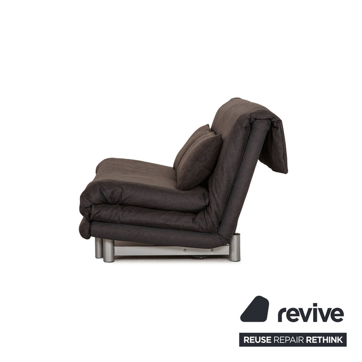 ligne roset Canapé en tissu Multy canapé gris 3 places fonction sommeil canapé