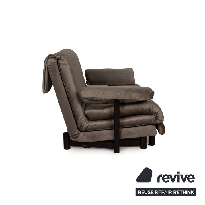 ligne roset Multy fabric sofa gray three-seater couch function sleeping function