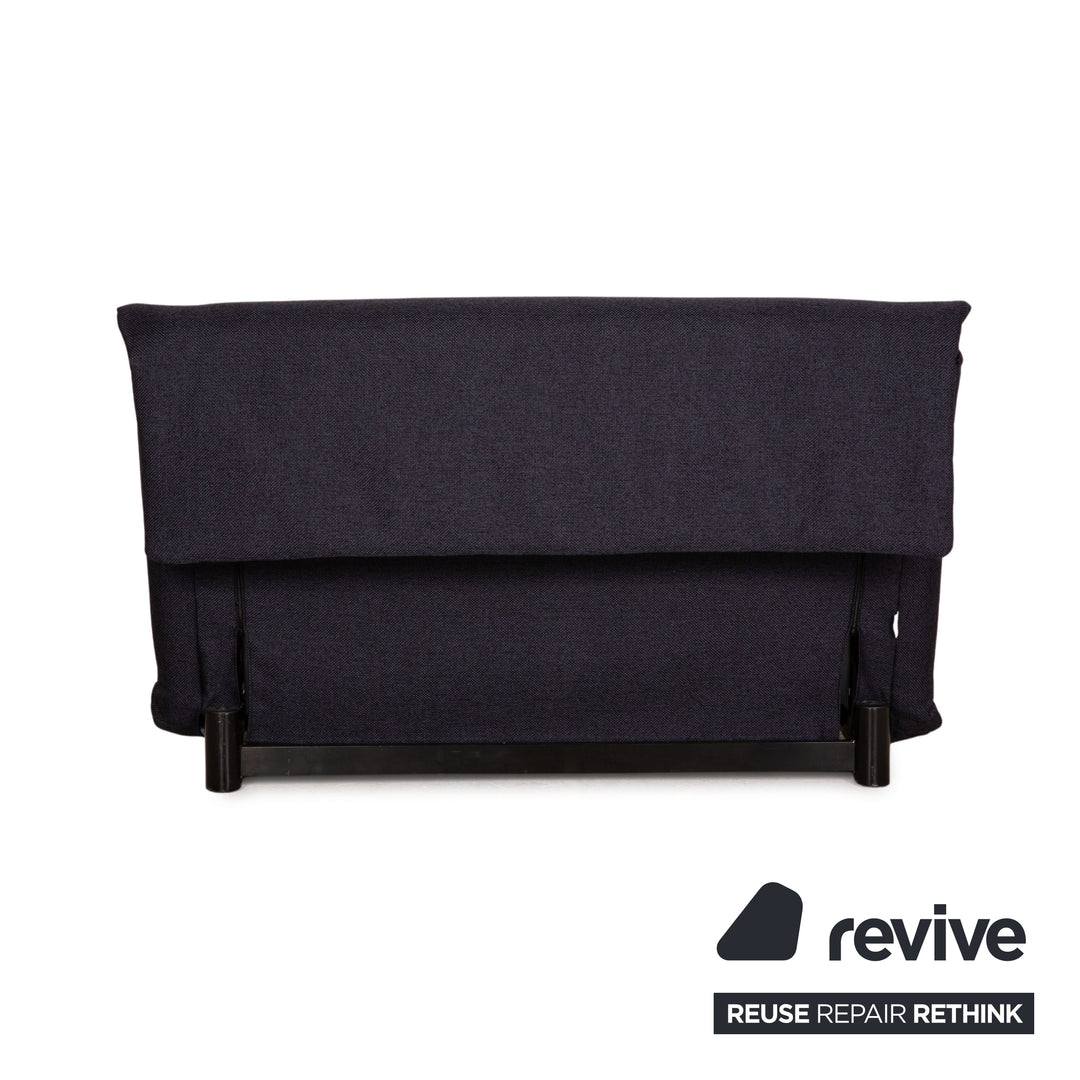 Ligne Roset Multy Fabric Sofa Gray Two Seater Couch Function Sleep Function
