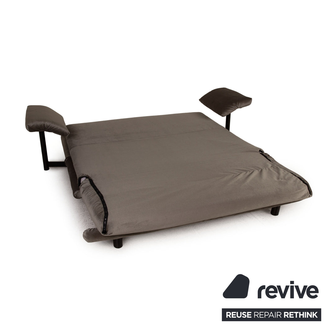 ligne roset Multy fabric sofa gray three-seater couch function sleeping function