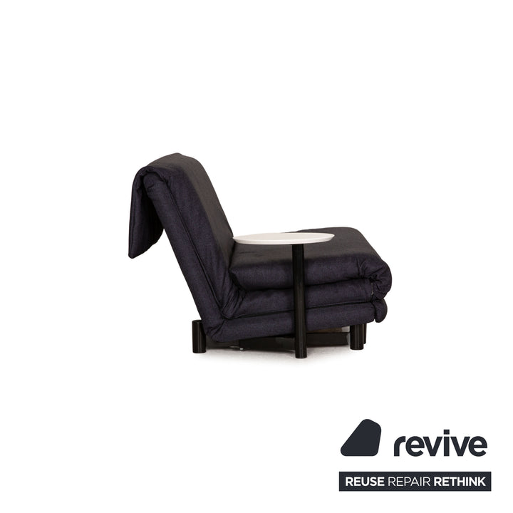 Ligne Roset Multy Fabric Sofa Gray Two Seater Couch Function Sleep Function