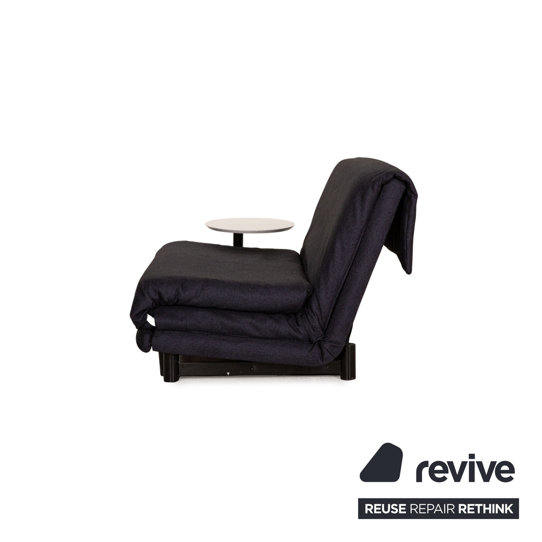Ligne Roset Multy Fabric Sofa Gray Two Seater Couch Function Sleep Function