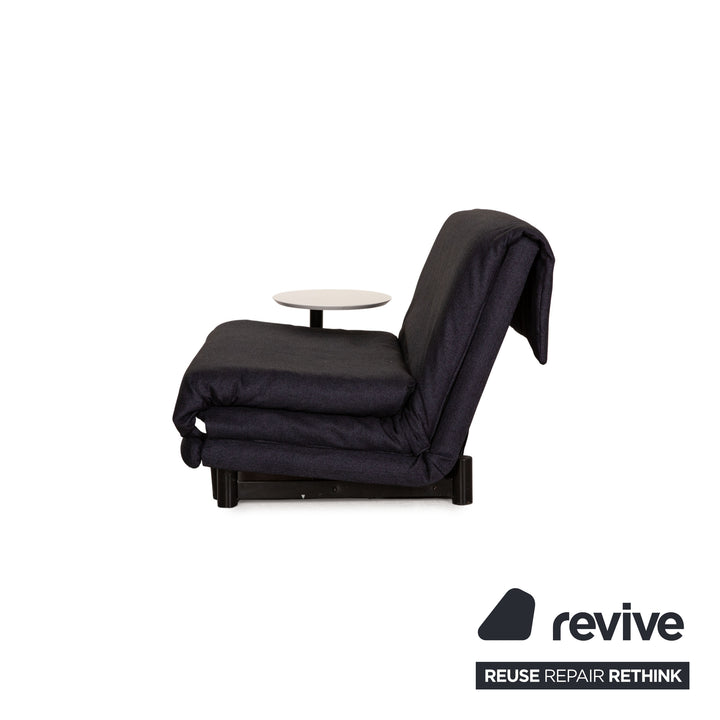 Ligne Roset Multy Fabric Sofa Gray Two Seater Couch Function Sleep Function