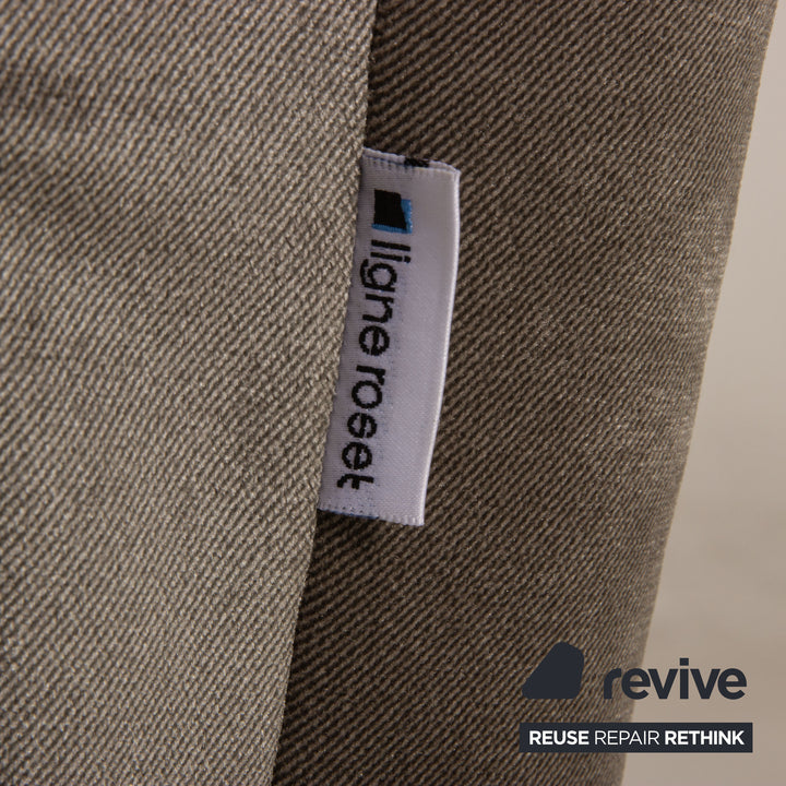 ligne roset Multy fabric sofa gray three-seater couch function sleeping function