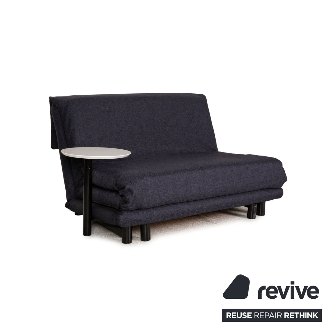 Ligne Roset Multy Fabric Sofa Gray Two Seater Couch Function Sleep Function