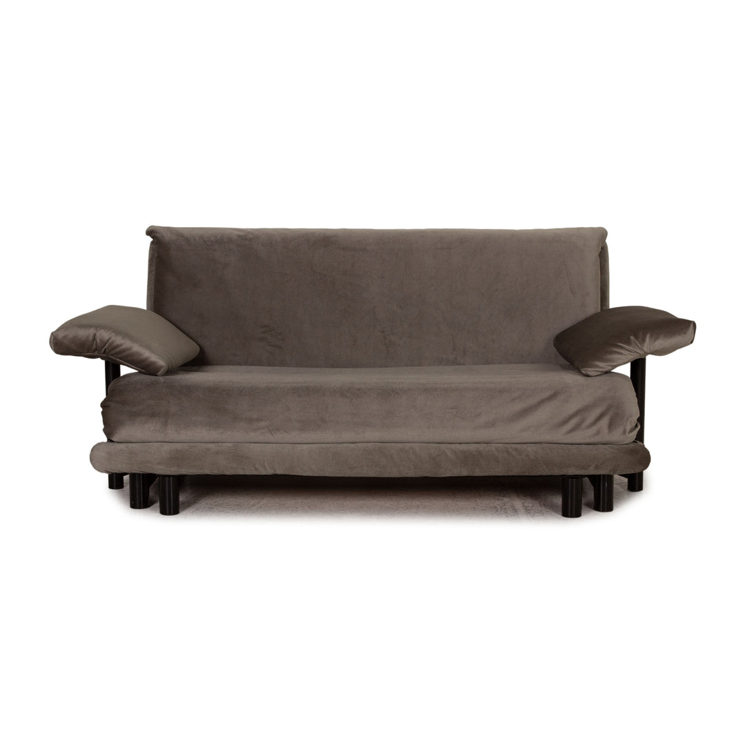 ligne roset Multy fabric sofa gray three-seater couch function sleeping function