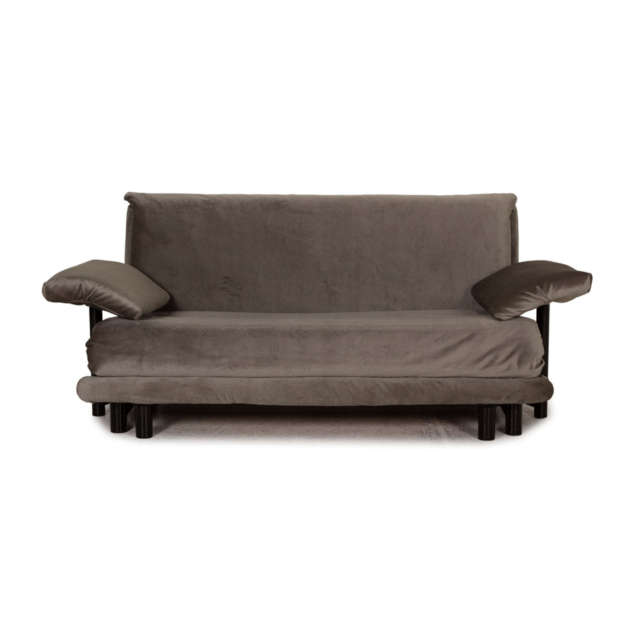 ligne roset Multy fabric sofa gray three-seater couch function sleeping function