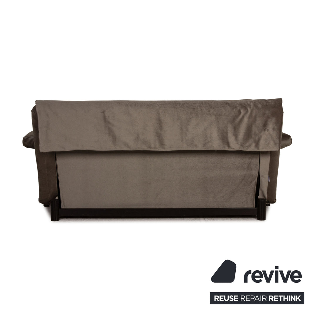 ligne roset Multy fabric sofa gray three-seater couch function sleeping function