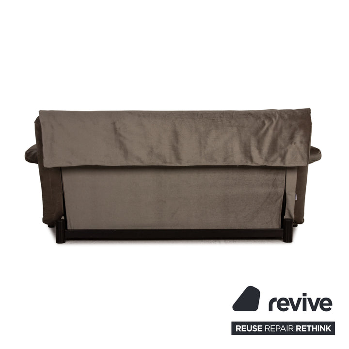 ligne roset Multy fabric sofa gray three-seater couch function sleeping function