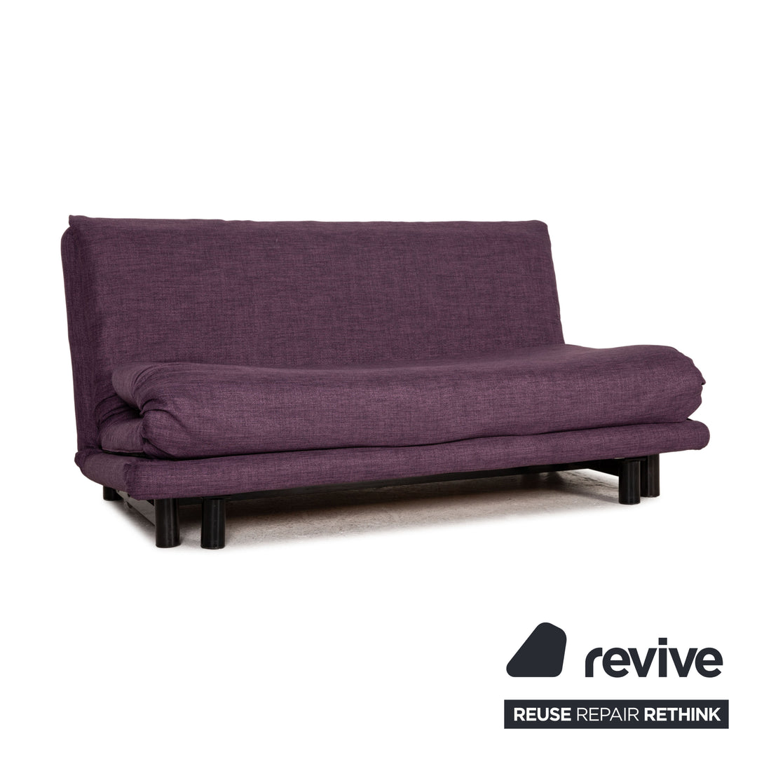ligne roset Canapé en tissu Multy violet fonction canapé 3 places fonction couchage