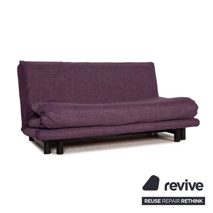 ligne roset Canapé en tissu Multy violet fonction canapé 3 places fonction couchage