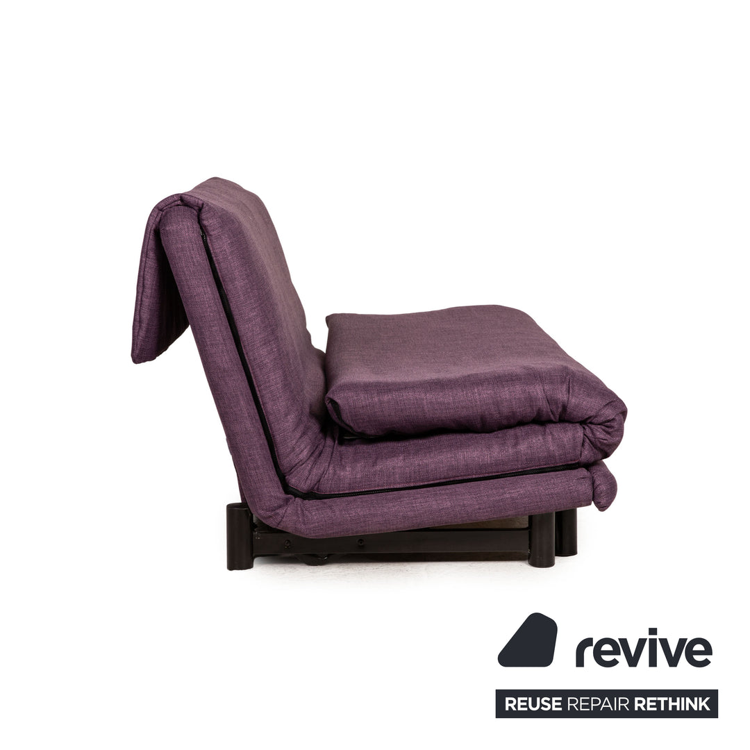 ligne roset Canapé en tissu Multy violet fonction canapé 3 places fonction couchage