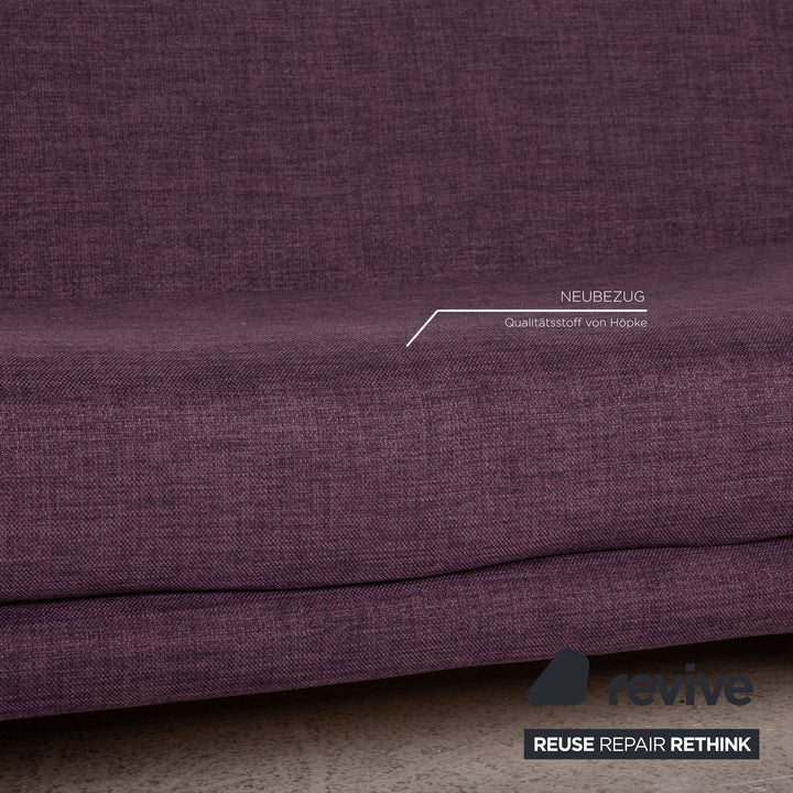 ligne roset Canapé en tissu Multy violet fonction canapé 3 places fonction couchage