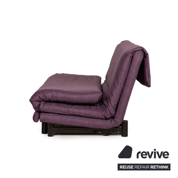 ligne roset Canapé en tissu Multy violet fonction canapé 3 places fonction couchage