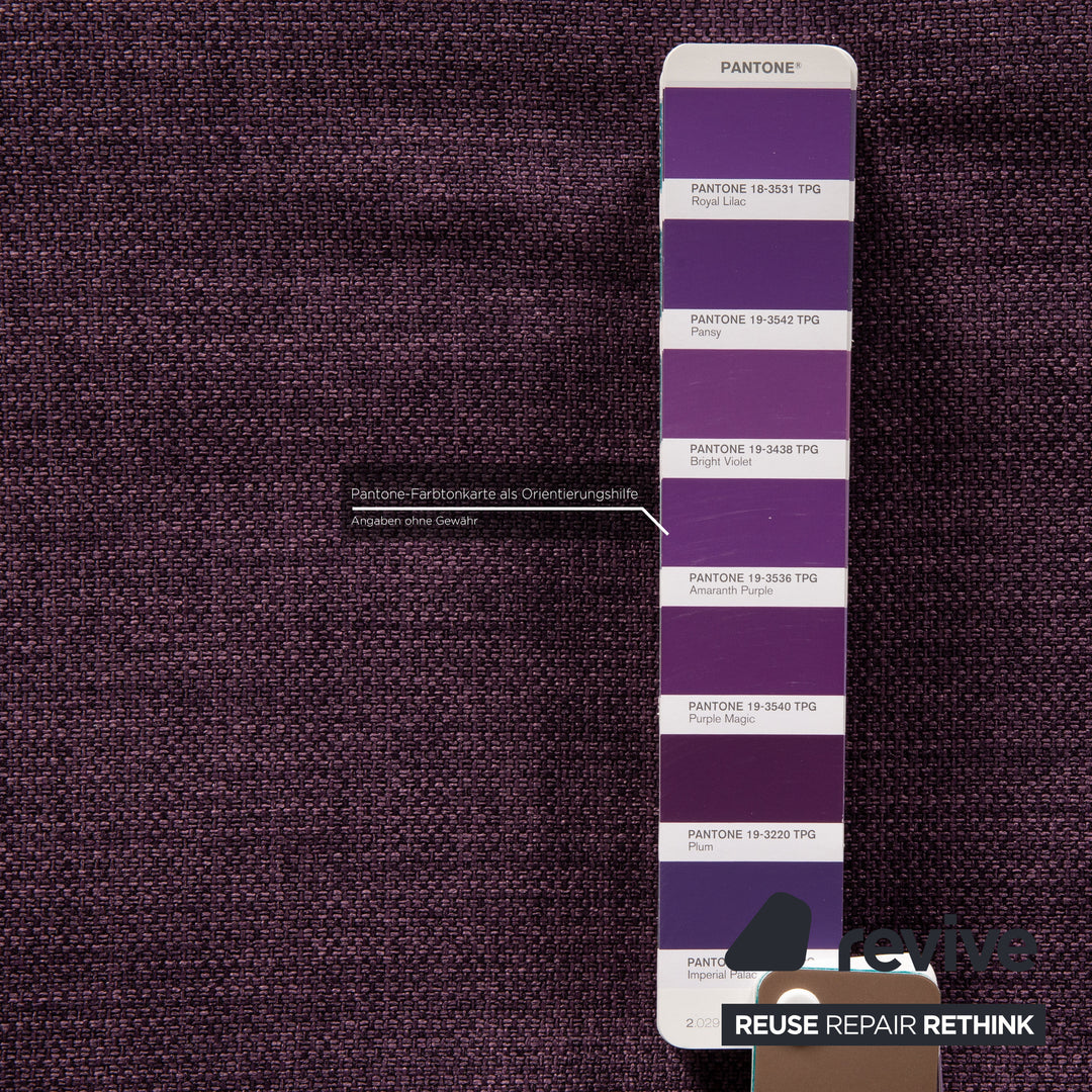 ligne roset Canapé en tissu Multy violet fonction canapé 3 places fonction couchage