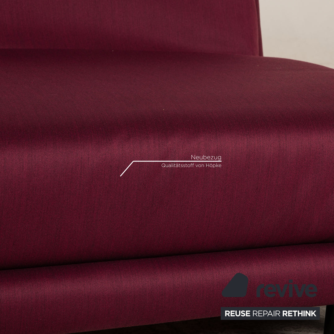 Ligne Roset Multy Stoff Sofa Lila Dreisitzer Couch Funktion Schlaffunktion Neubezug
