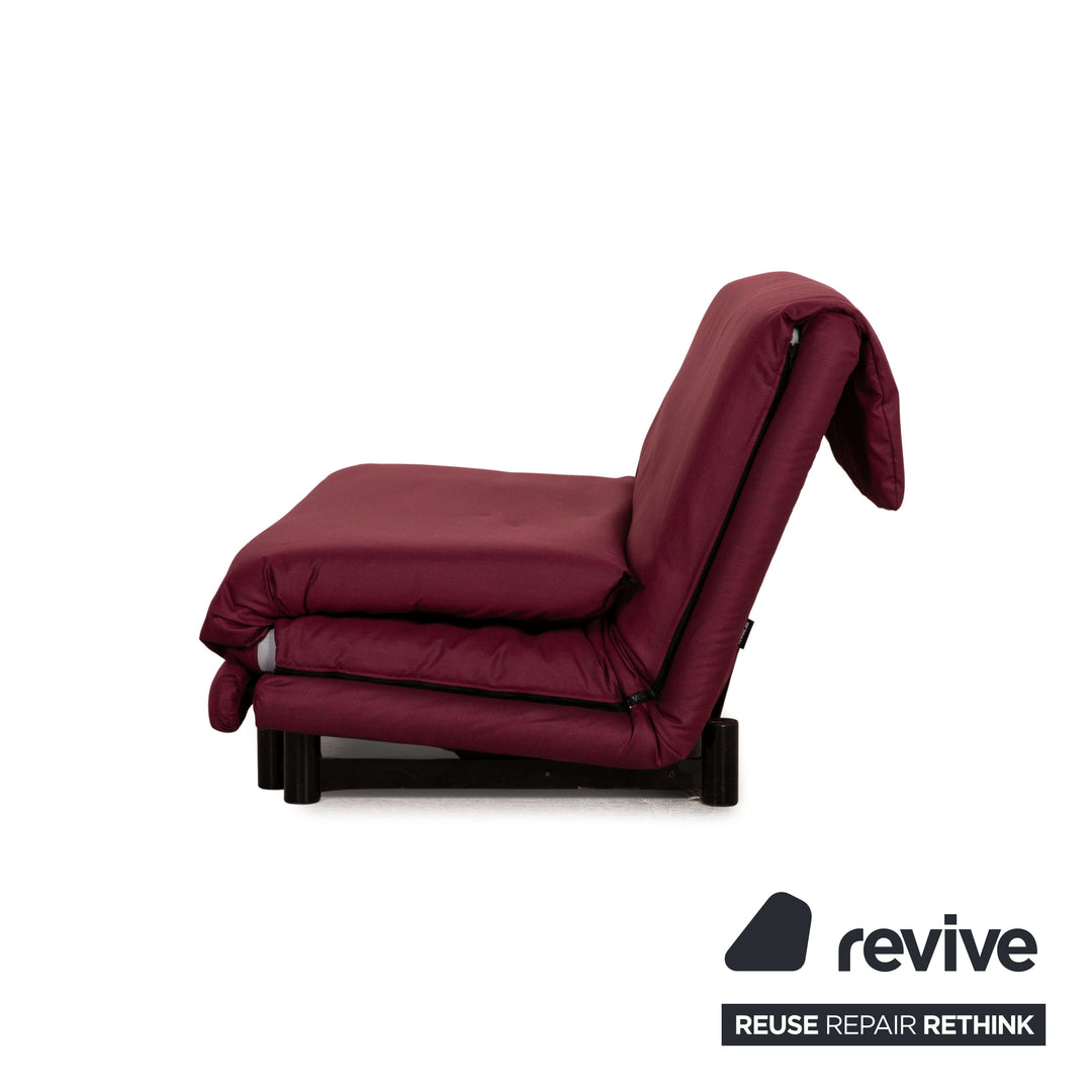 Ligne Roset Multy Stoff Sofa Lila Dreisitzer Couch Funktion Schlaffunktion Neubezug