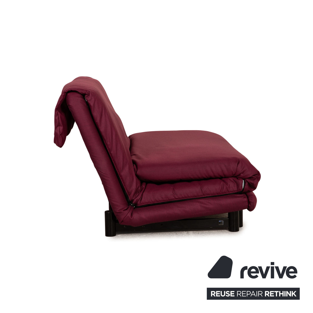 Ligne Roset Multy Stoff Sofa Lila Dreisitzer Couch Funktion Schlaffunktion Neubezug