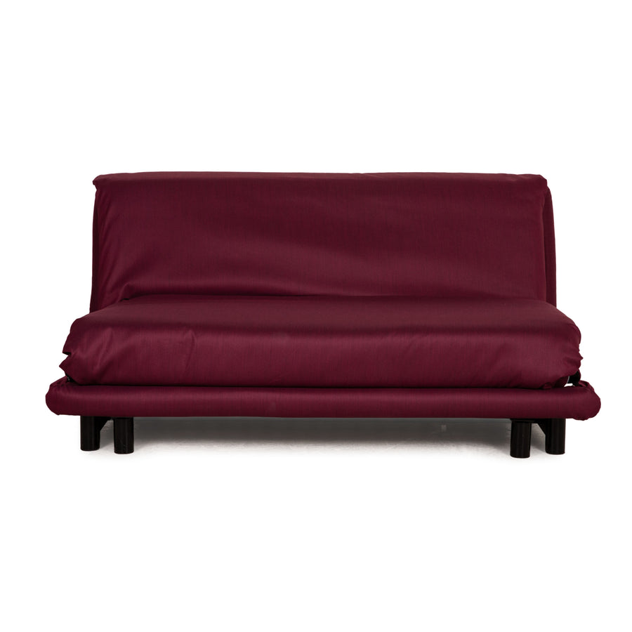 Ligne Roset Multy Stoff Sofa Lila Dreisitzer Couch Funktion Schlaffunktion Neubezug