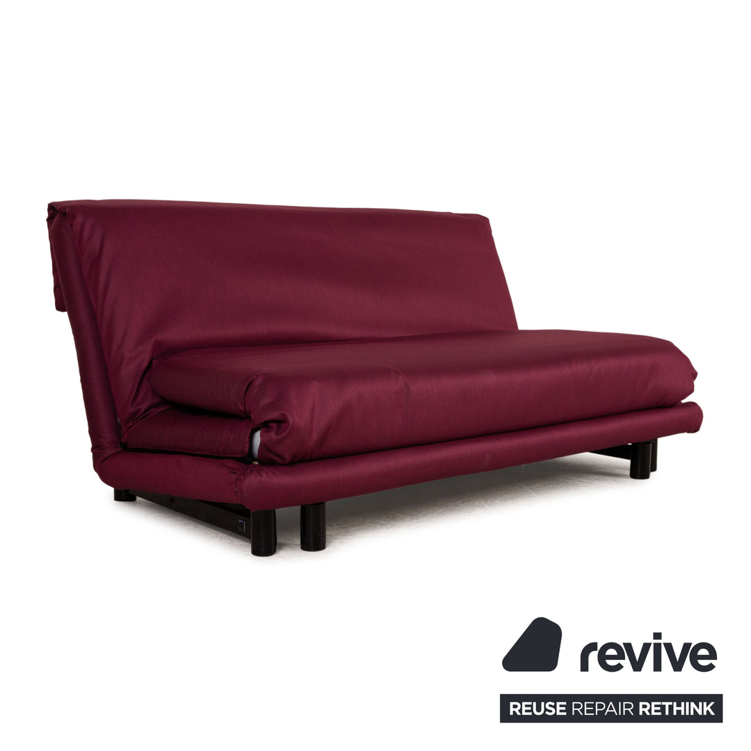 Ligne Roset Multy Stoff Sofa Lila Dreisitzer Couch Funktion Schlaffunktion Neubezug