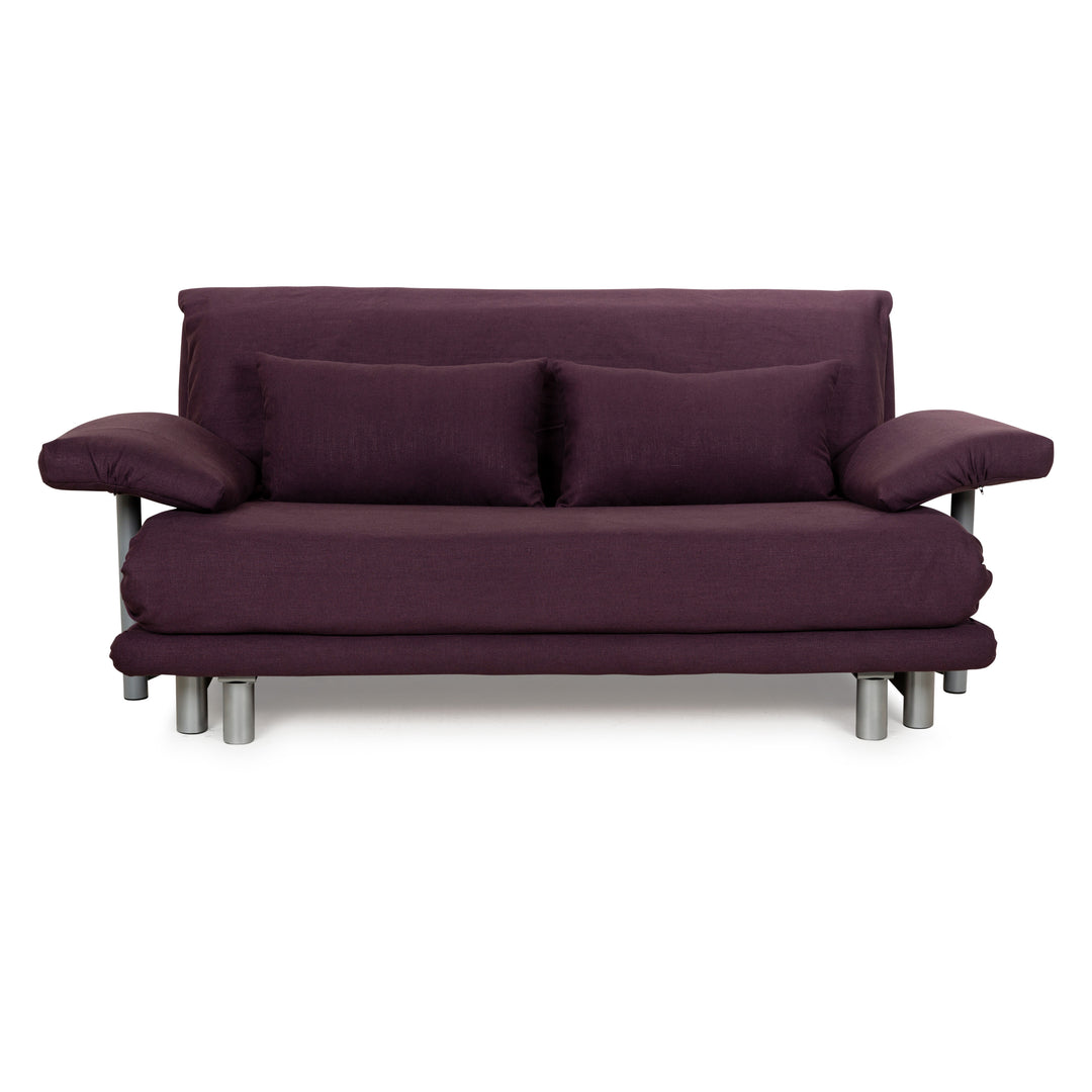 Ligne Roset Multy Stoff Sofa Lila Dreisitzer Liegefunktion Schlaffunktion Neubezug