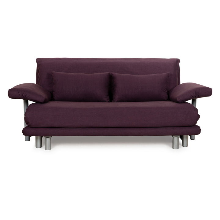 Ligne Roset Multy Stoff Sofa Lila Dreisitzer Liegefunktion Schlaffunktion Neubezug