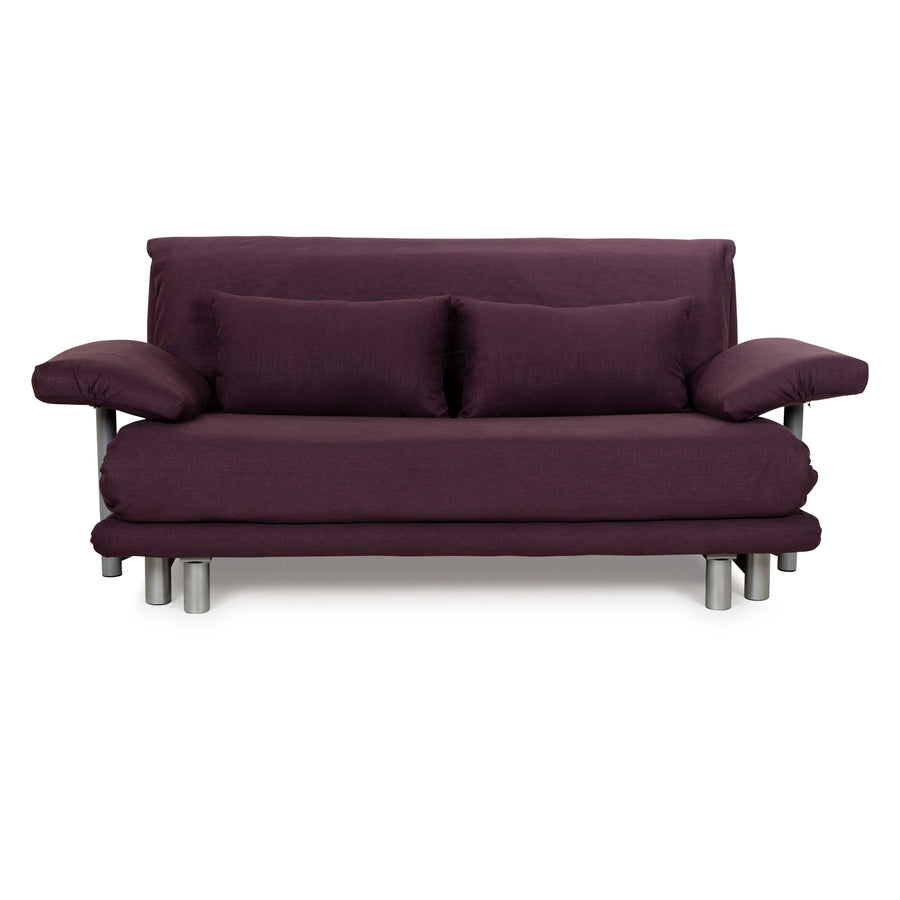 Ligne Roset Multy Fabric Sofa Purple Three-Seater Reclining Function Sleeping Function New Cover