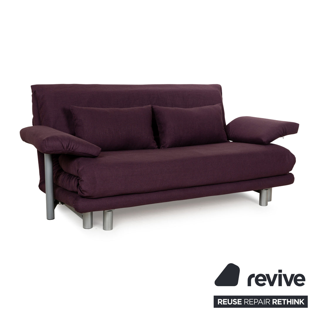 Canapé en tissu Ligne Roset Multy Violet 3 places Fonction inclinable Fonction couchage Nouvelle housse