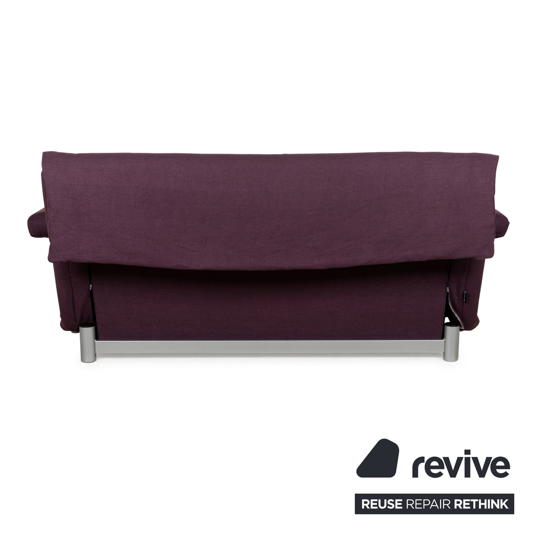 Canapé en tissu Ligne Roset Multy Violet 3 places Fonction inclinable Fonction couchage Nouvelle housse