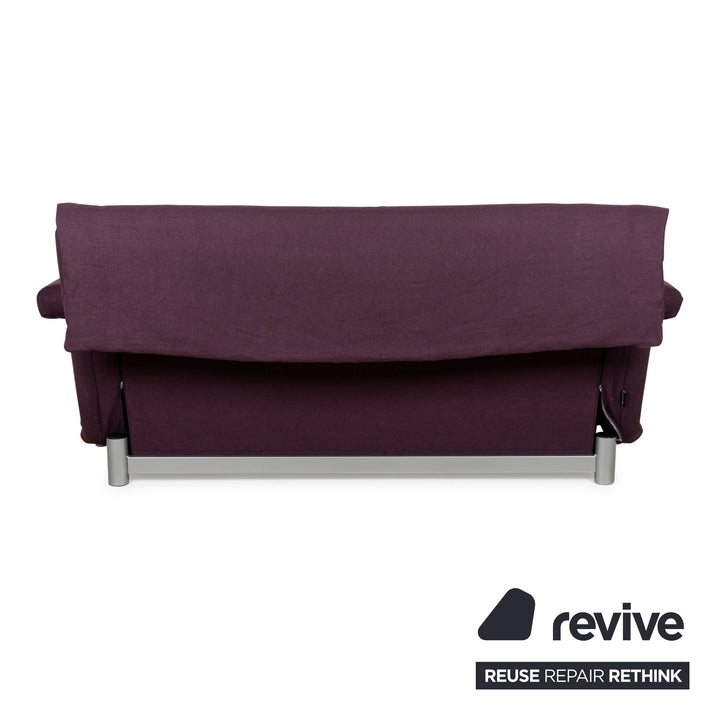 Ligne Roset Multy Fabric Sofa Purple Three-Seater Reclining Function Sleeping Function New Cover