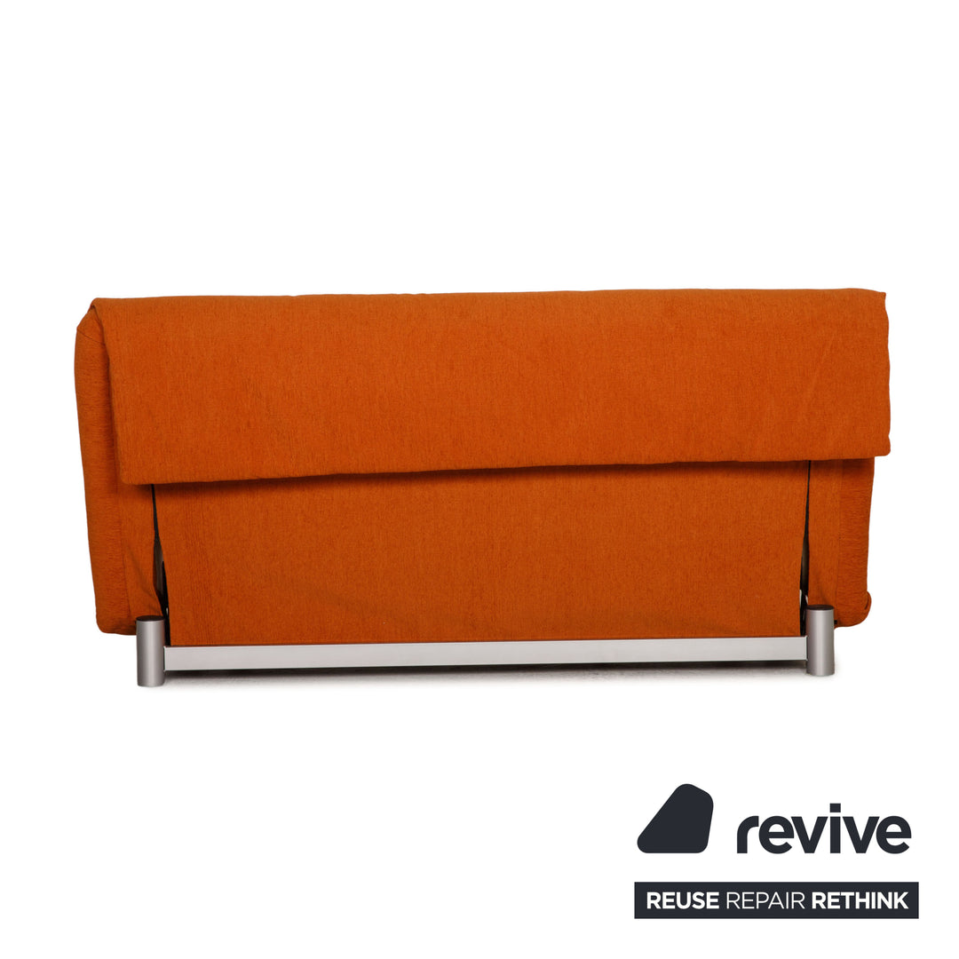 Ligne Roset Multy stoffen bank oranje driezitsbank met slaapfunctie