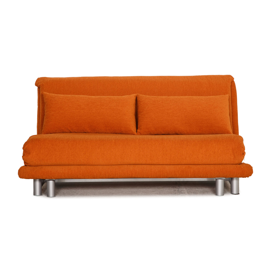 Ligne Roset Multy stoffen bank oranje driezitsbank met slaapfunctie