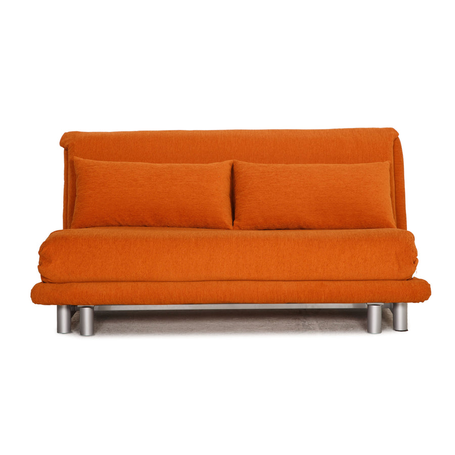 Ligne Roset Multy stoffen bank oranje driezitsbank met slaapfunctie